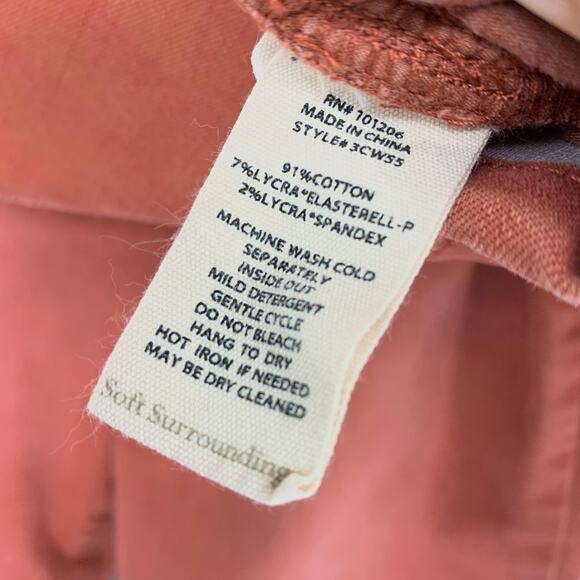 Soft Surroundings Jegging Jeans Womens Sz PM Pull On Elastic Waist Coral Orange - Picture 6 of 6